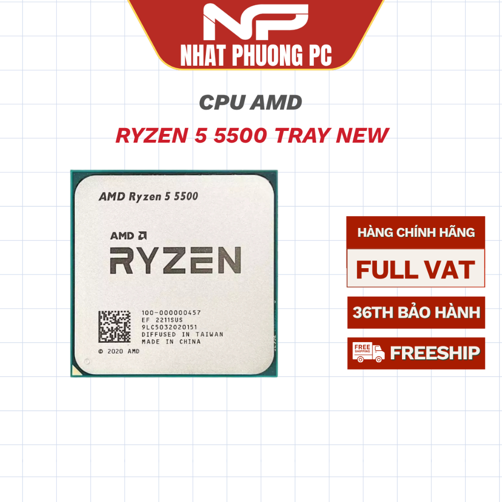 CPU AMD RYZEN 5 5500 TRAY NEW