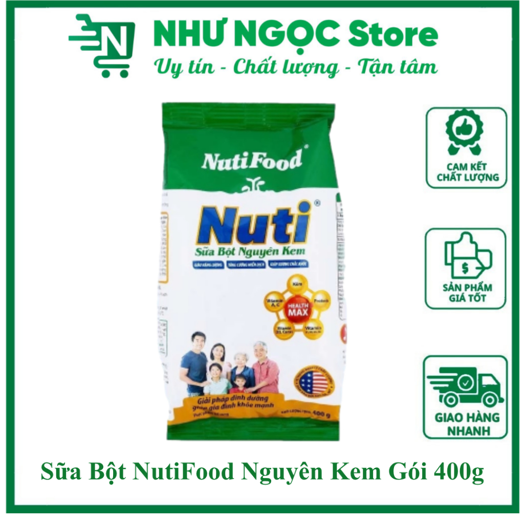 Sữa Bột NutiFood Nguyên Kem Gói 400g