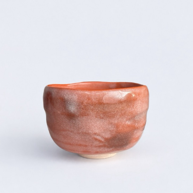 Chawan Aka Raku, bát đánh matcha Nhật Bản thủ công cao cấp secondhand