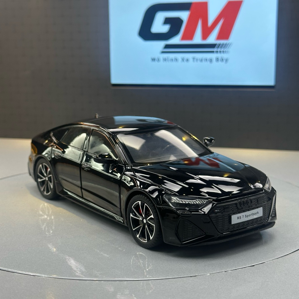GM - Mô hình xe Audi RS7 Sportback tỉ lệ 1:24 - Đúc hợp kim mở full cửa có đèn âm thanh trưng bày ca