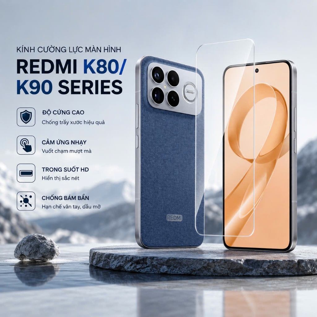 Kính Cường Lực Redmi K90 PROMAX K90 K90 ULTRA K90 MAX/ K80 ULTRA K80 K80 PRO/ K70 ULTRA K70 PRO/ K60