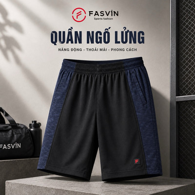 Quần lửng nam Fasvin T20212.HN vải gió co giãn mềm mát tiện dụng thể thao hay mặc nhà