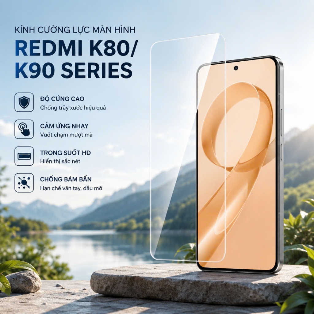 Kính Cường Lực Redmi K90 K90 ULTRA K90 PROMAX K90 MAX/ K80 K80 PRO K80 ULTRA/ K70 ULTRA K70 PRO/ K60