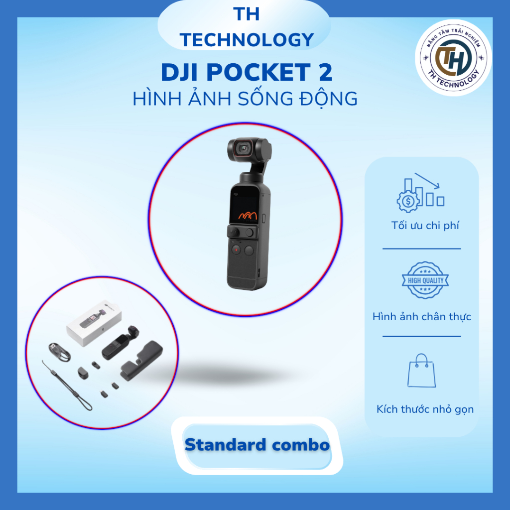 DJI Pocket 2 Camera Gimbal 3 Trục 4K – Nhỏ Gọn, Quay Vlog Cực Chill