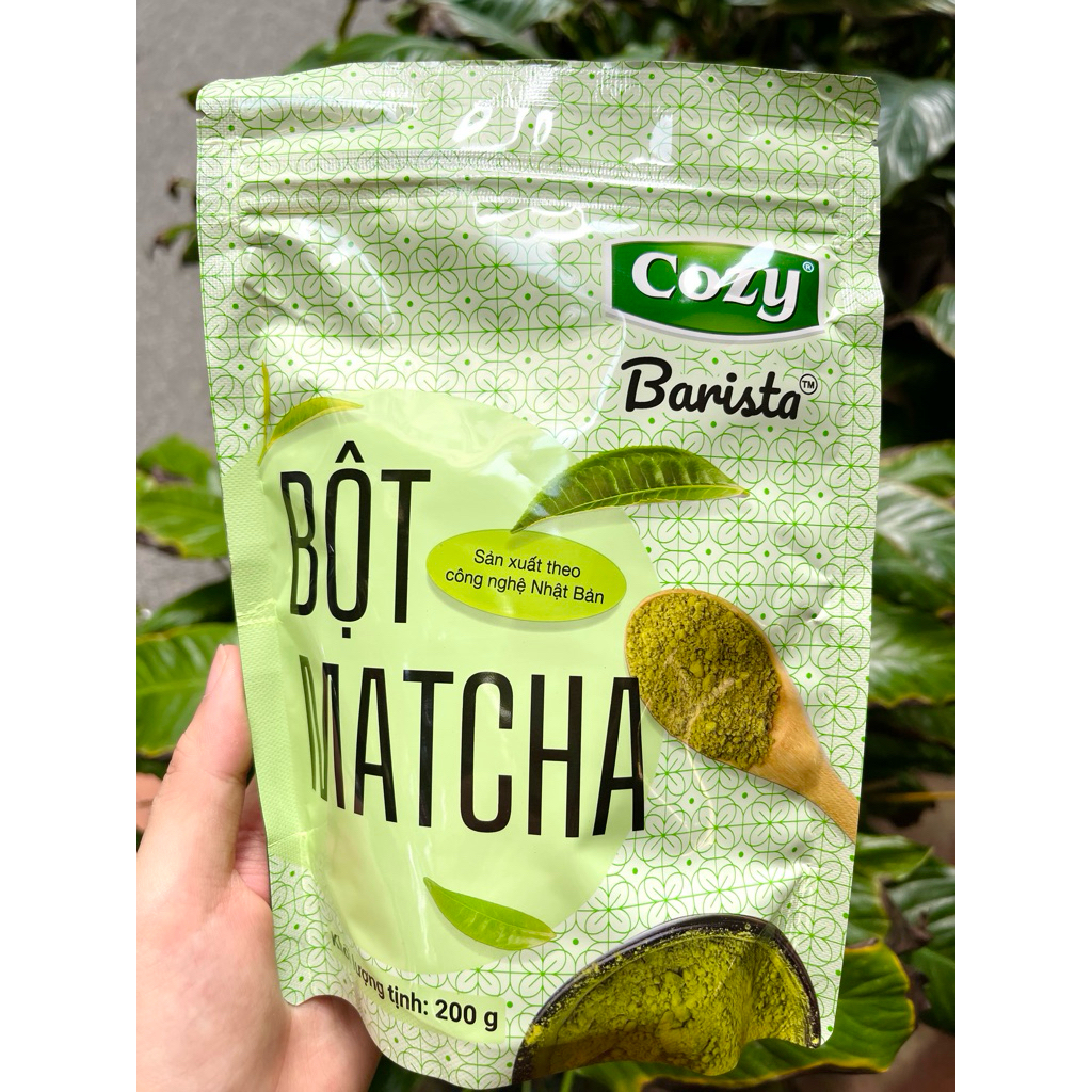 Bột Matcha Cozy 200g - Bột Trà Xanh Matcha Pha Chế Chuẩn Nhật, Làm Matcha Latte, Trà Sữa, Làm Bánh