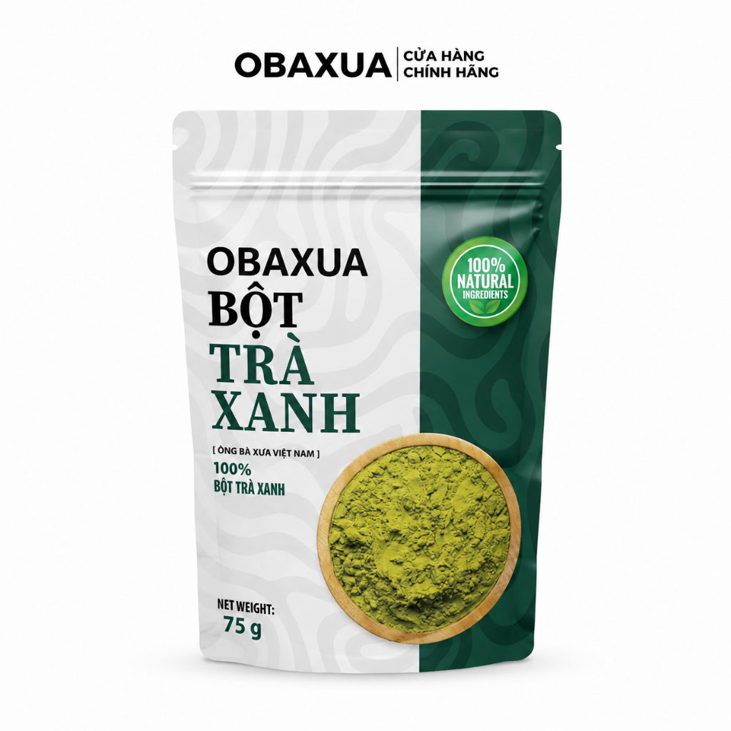 Bột Trà Xanh  Obaxua nguyên chất túi 250g, 500g