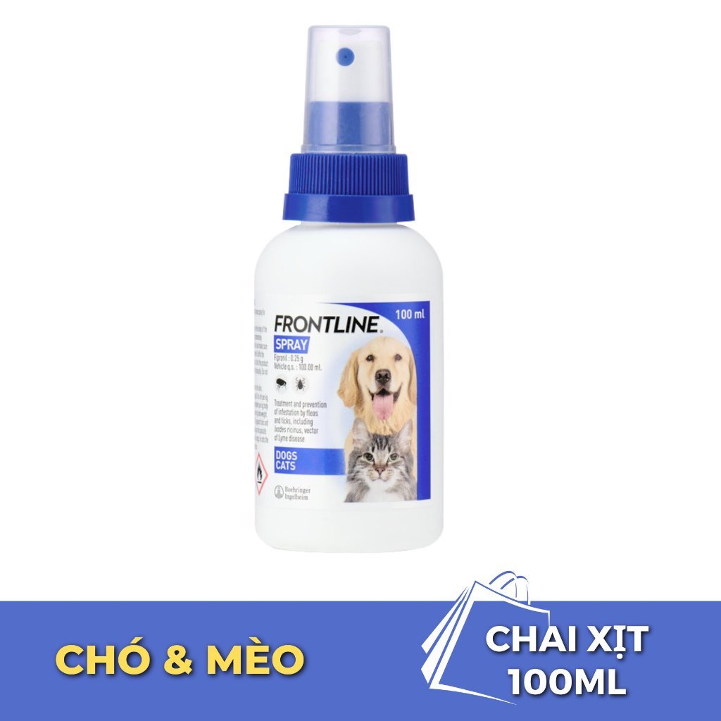 Xịt Frontline Spray- xịt ve rận, bọ chét cho chó mèo bầu mèo con