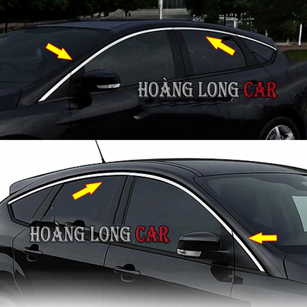 Nẹp Viền Kính Focus 2012 2013 2014 2015 2016 2017 2018 ( Bản Sedan ) - Nẹp Phần Cong KÍnh Focus