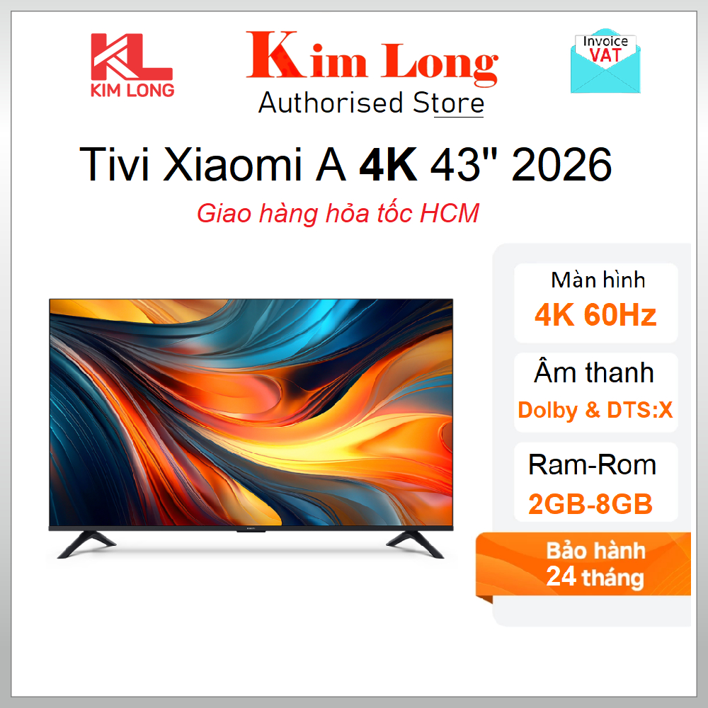 Tivi Xiaomi A 43U 4K UHD 43 inch Google TV - Hàng chính hãng
