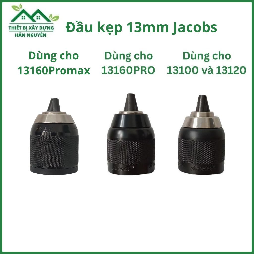 Đầu kẹp mũi khoan Jacobs 13mm auto lock, dùng cho mã Dekton 13160PRO, 13160Promax, 13120 và 13100