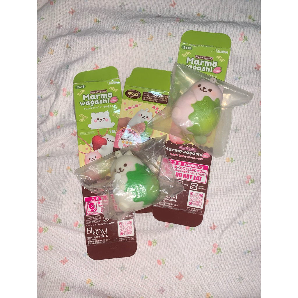 squishy gấu ôm bắp cải mini chính hãng ibloom( đọc kĩ mô tả nhe)🐻🥬