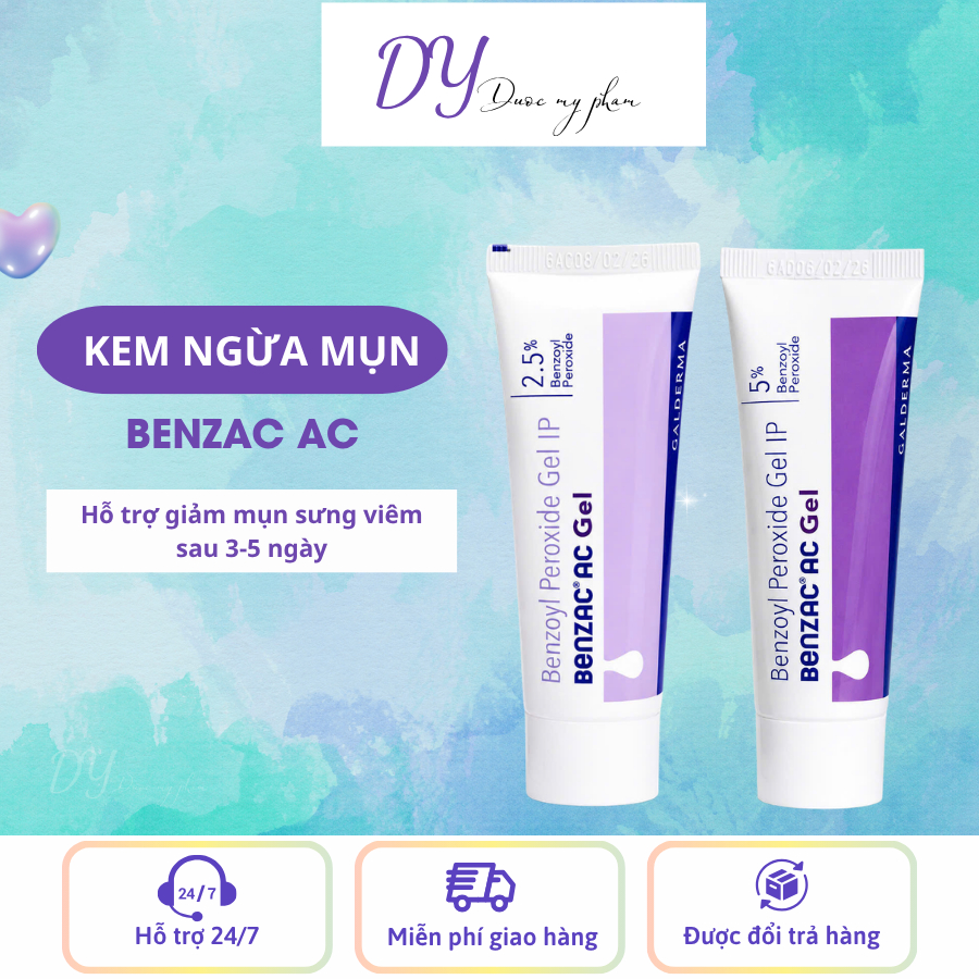 [Tặng quà] Gel Chấm Mụn Benzac AC 5% 2.5% 30g
