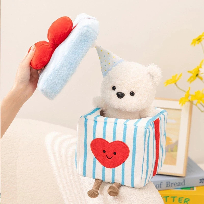 Gấu bông hộp quà, Gấu bông quà tặng xinh xắn