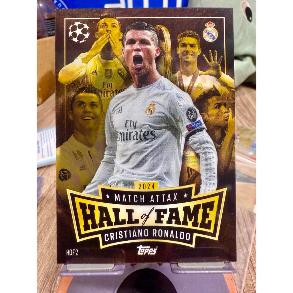 Thẻ Cầu Thủ Bóng Đá Match Attax Hall Of Fame Cristiano Ronaldo CR7 2024/25 24/25 Super Rare Card Siê