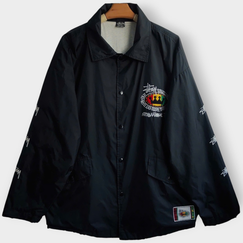 Rare Vintage 90’s Stussy Feelin Irie Rasta Roots Vibrations Tribe Jacket 2nd
