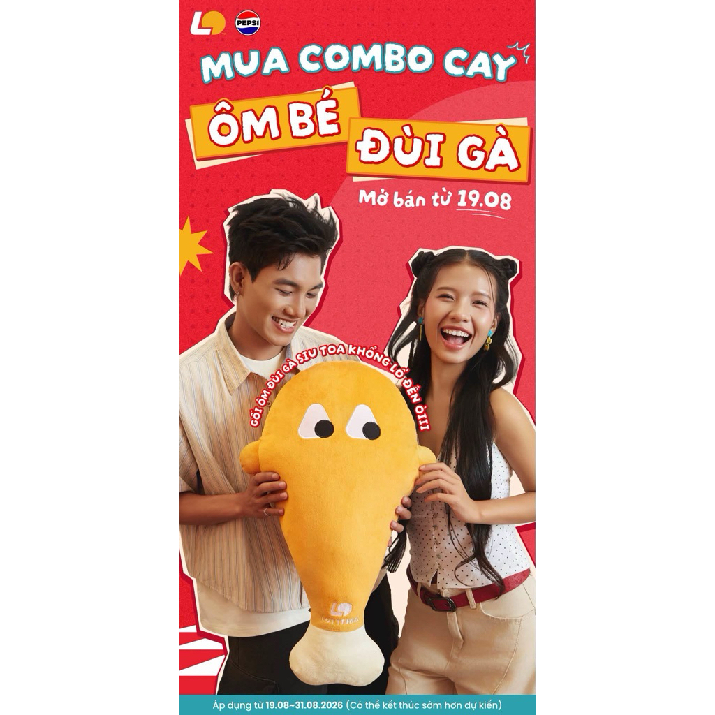Gối Ôm Đùi Gà Siu Toa Khổng Lồ Lotteria