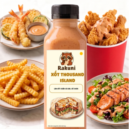 Xốt Thousand Island Rakuni Foods - Pizza, tacos, hamburger, sushi, kimbap, khoai tây chiên