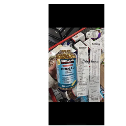 【Nhập khẩu từ Mỹ】Viên Uống Kirkland Super Concentrate Omega-3 Fish Oil 1300mg 330v - Bổ Não, Sáng Mắ