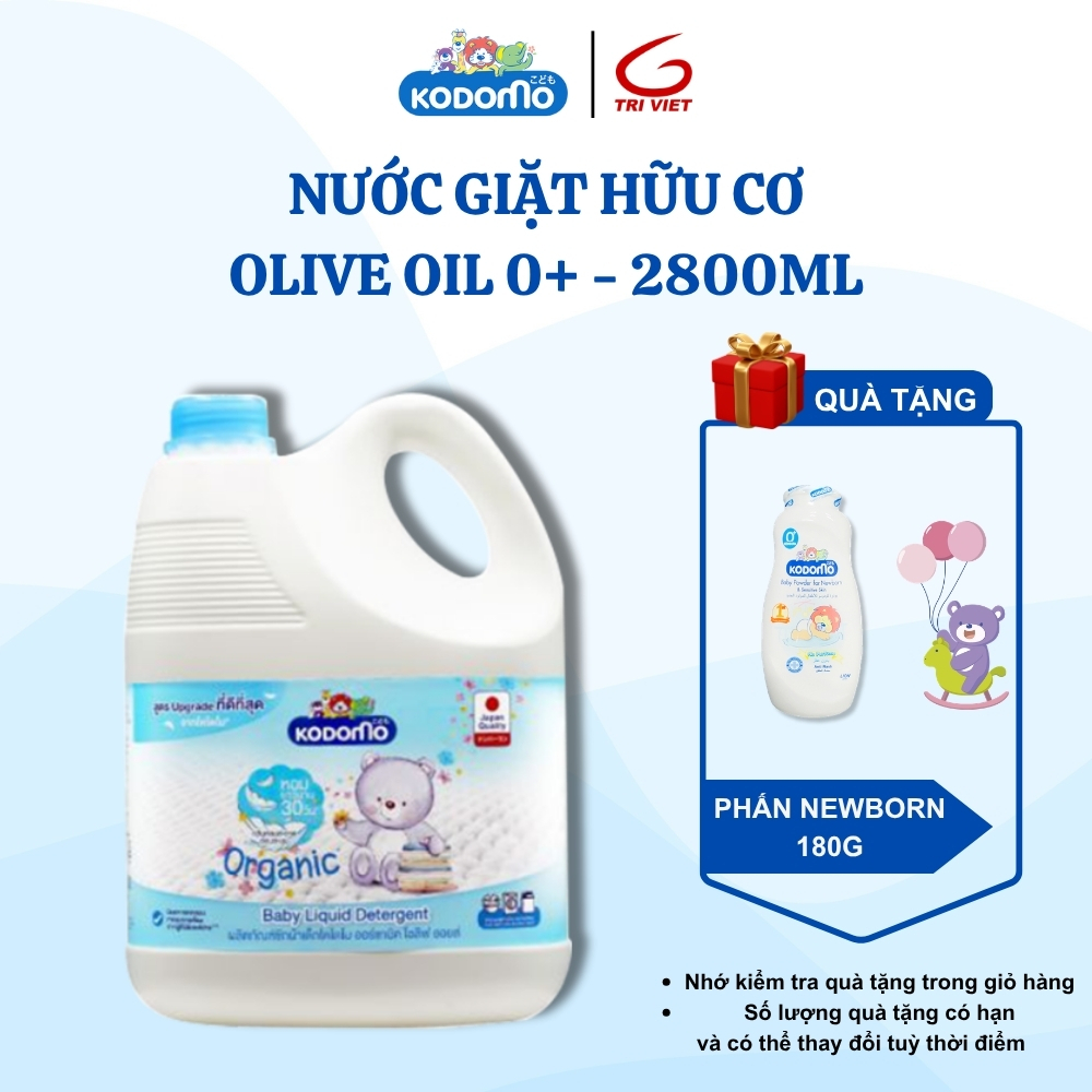 Nước Giặt Quần Áo Trẻ Em Organic Kodomo Tinh Dầu Oliu Hữu Cơ 2800ml