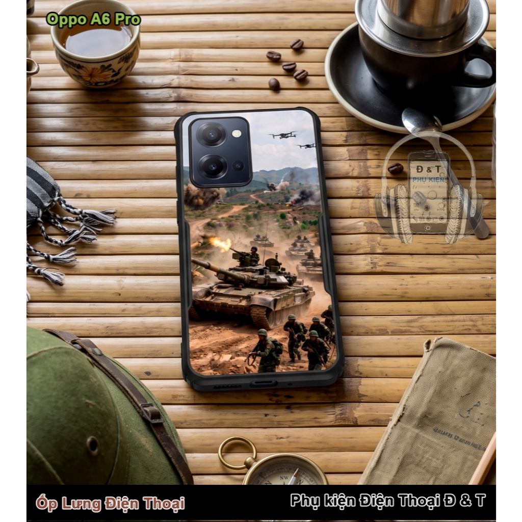 Ốp lưng Oppo A6 Pro Tăng Thiết Giáp Chống Sốc -  Oppo A6 Pro Armored force Shockproof Phone Case