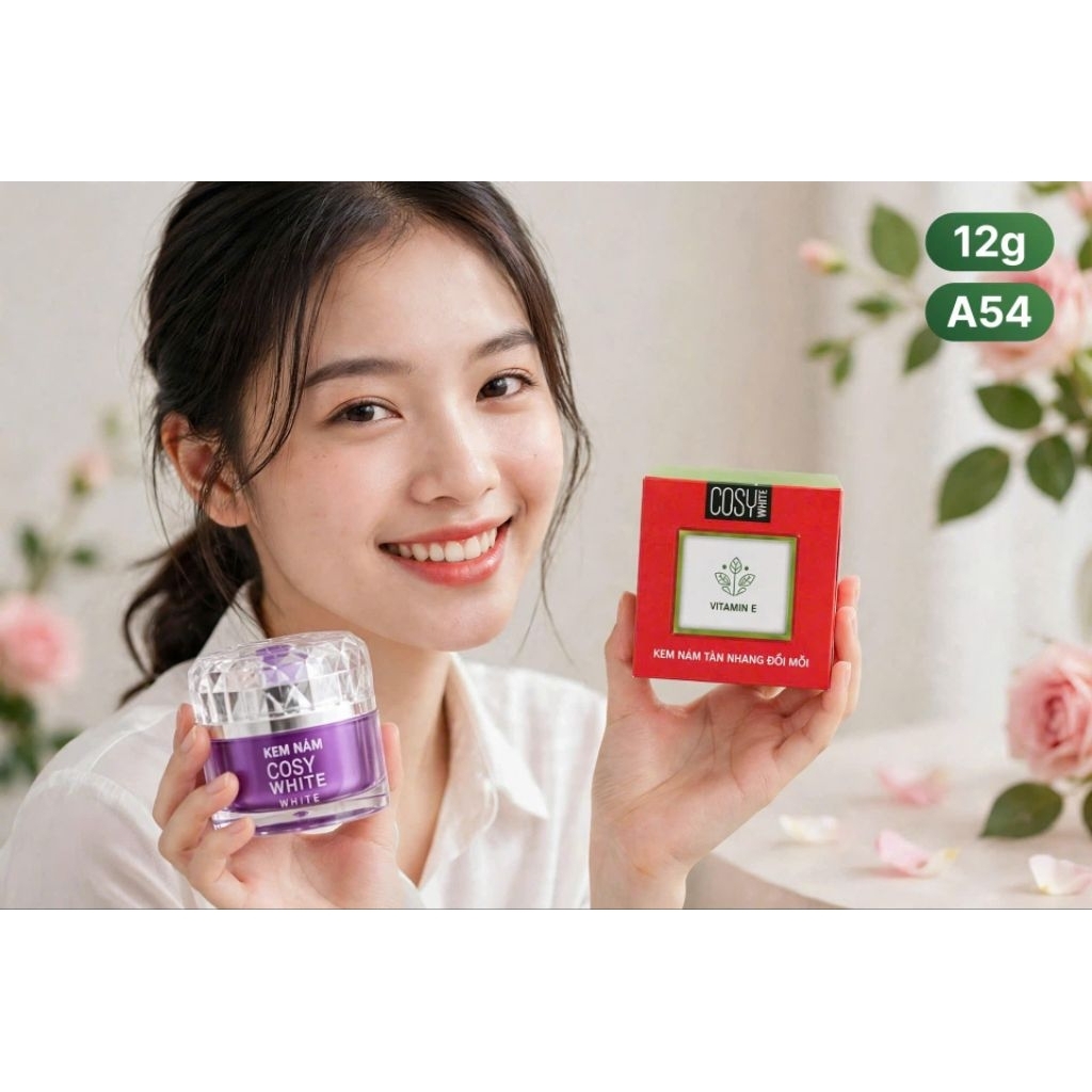 Kem nhung cosy white trà xanh nám tàn nhang 12g