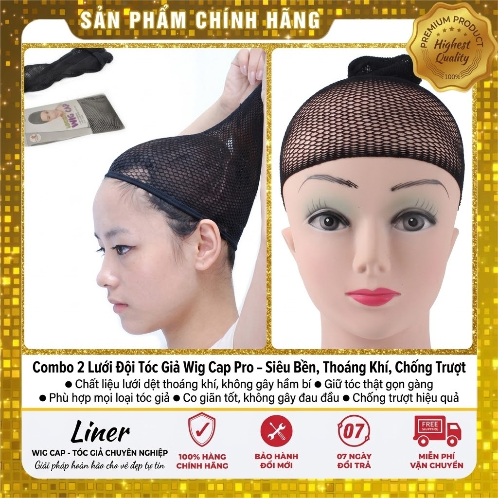 Lưới Đội Tóc Giả Wig Cap Thun Co Giãn Cao Cấp - Phụ Kiện Trùm Giữ Nếp Tóc Thật Khi Đội Tóc Giả