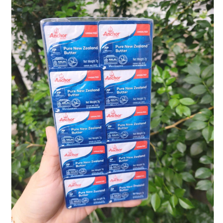 Combo 1 vỉ Bơ lạt Anchor 10 hộp mỗi hộp 7g