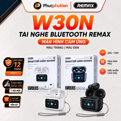 Remax CozyPods w30n - Tai nghe bluetooth không dây chống ồn ANC + ENC Pin 5h liên tục - Phúc Phụ Kiệ