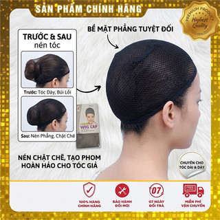 Lưới Đội Tóc Giả Wig Cap Thun Co Giãn Cao Cấp - Phụ Kiện Trùm Giữ Nếp Tóc Thật Khi Đội Tóc Giả