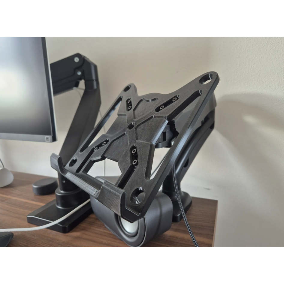 Giá Đỡ Laptop VESA 75x75 / 100x100 – Kệ Laptop Lên Arm Màn Hình, Tiết Kiệm Không Gian Bàn Làm Việc