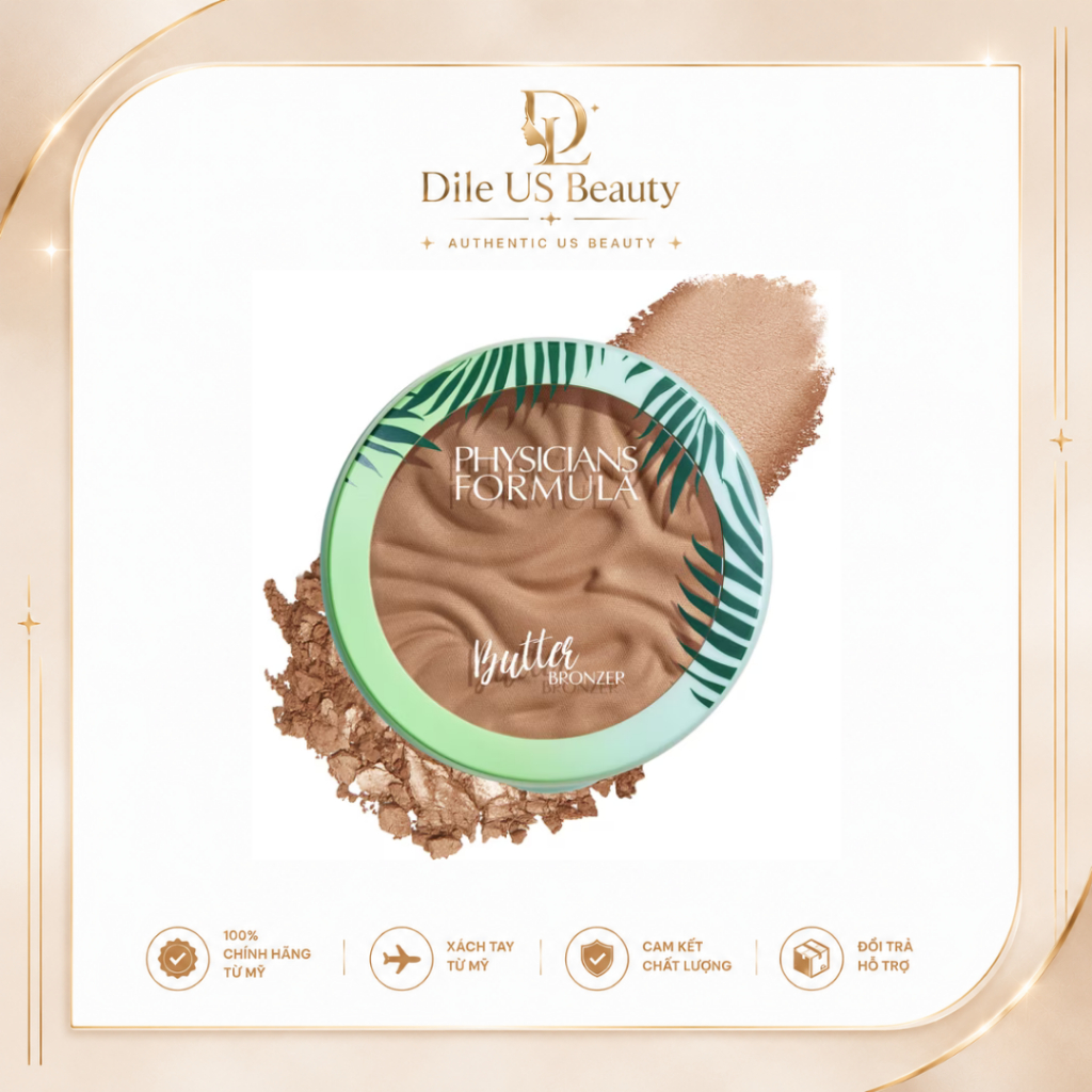 Physicians Formula Butter Bronzer – Phấn Khối Dừa Bronzer Tạo Hiệu Ứng Da Nâu Khỏe, Tự Nhiên