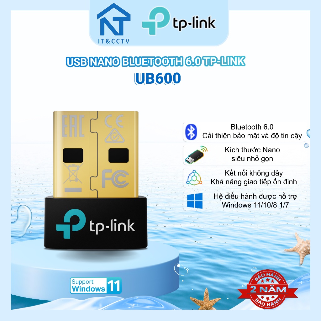 [UB600] USB Bluetooth 6.0 Nano – Bộ Thu Phát Bluetooth Cho PC/Laptop, Kết Nối Không Dây Tốc Độ Cao
