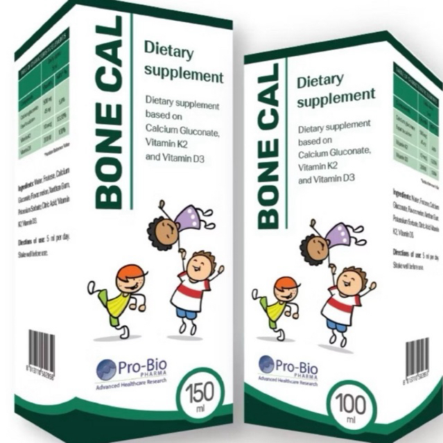 Bone Cal (150 ml ) Canxi Hữu Cơ Cho Bé,Bổ Sung Canxi Vitamin D3-k2 Giúp Phát Triển Chiều Cao Tốt