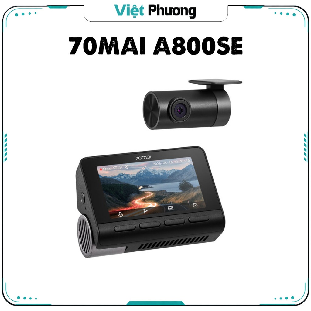 Camera Hành Trình 70mai A800SE Ghi Hình 2 Kênh Trước Sau Chất Lượng 4K UHD HDR (Bản Quốc Tế 2025)