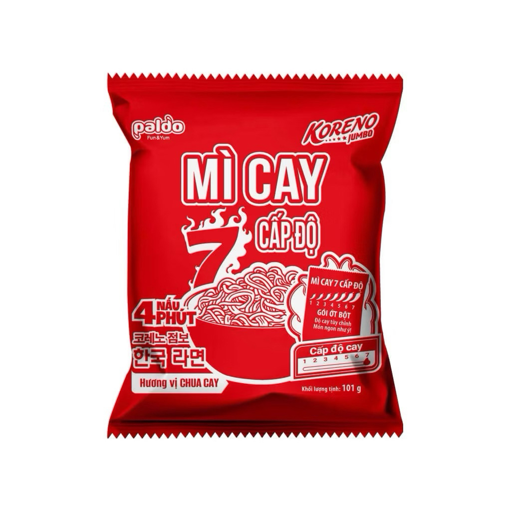 Mì Cay 7 Cấp Độ Koreno Chuẩn Vị Mì Cay Quán 101G - Sample