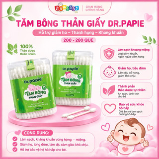 Tăm bông thân giấy Dr.Papie Cho bé sơ sinh