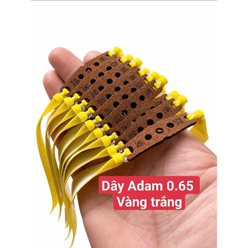01 ADAM VÀNG 0.65 -  Bộ 5 Dây BỘ 10 DÂY Thun NÁ  ADAM VÀNG 0.65 KHỔ 130-140-150 dây KHÁNG LỰC bền