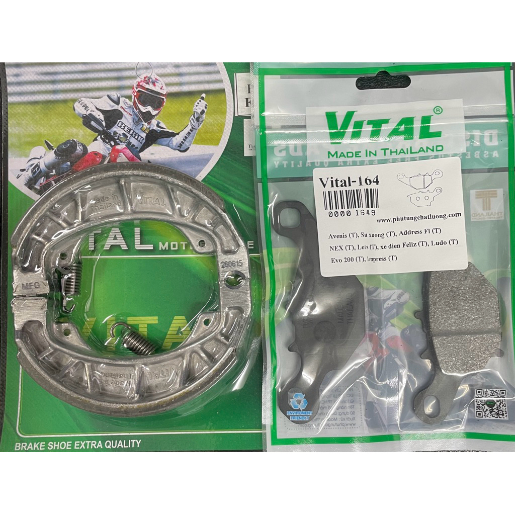 Bố thắng má phanh xe điện Viifast Feliz /Evo 200 /Evo Lite Feliz S-2021>>>  chính hãng Vital thái la