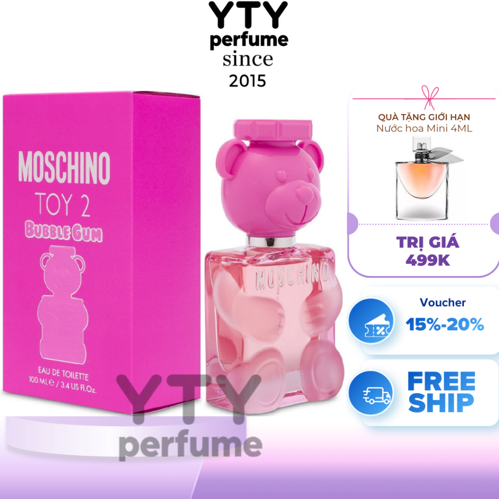 (Hỏa tốc HCM) Nước Hoa Nữ Moschino Toy 2 Bubble Gum EDT 100ml Auth FULL BOX