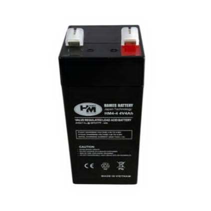 Ắc quy 4V 4Ah dùng cho cân điện tử, thiết bị chạy điện 4V (pin sạc 4V-4Ah) - Hames HM4-4 chính hãng 
