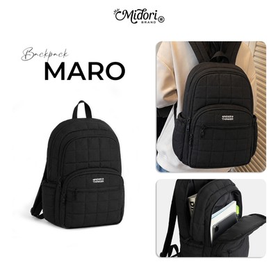Balo MARO Đi Học Nam Nữ Đựng Laptop Thời Trang Unisex Trượt Nước Vải Taslan Nhẹ Êm Vai | M STUDIO
