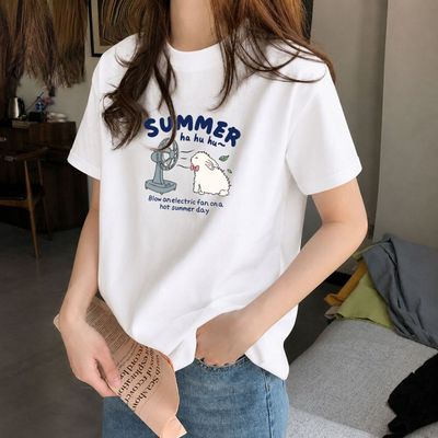 Áo phông nữ dáng vừa NA01 in nhiều hình chất liệu thun cotton mềm mịn Loza G0202