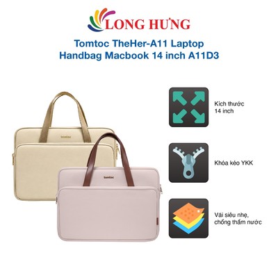 Túi xách chống sốc Tomtoc TheHer-A11 Laptop Handbag Macbook 14 inch A11D3 - Hàng chính hãng