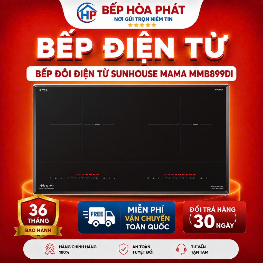 BẾP ĐÔI ĐIỆN TỪ SUNHOUSE MAMA MMB899DI