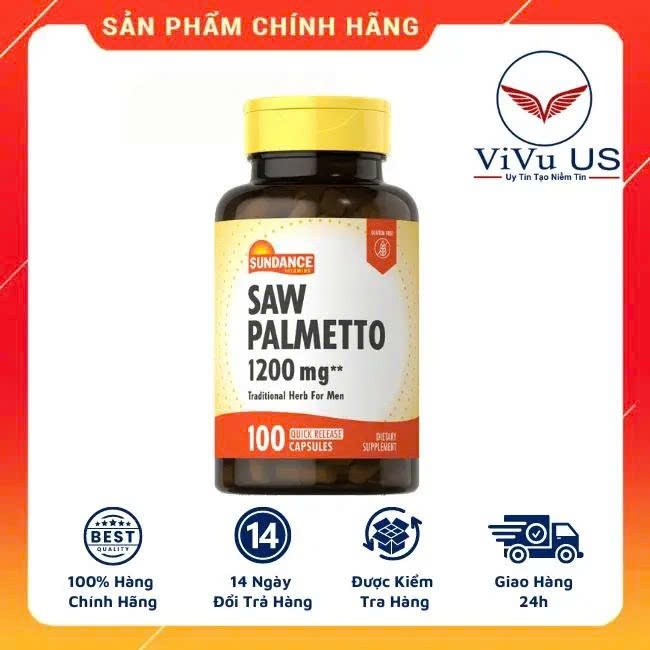 Viên Sundance Saw Palmetto 1200mg - hỗ trợ sức khoẻ nam giới ( chính hãng )