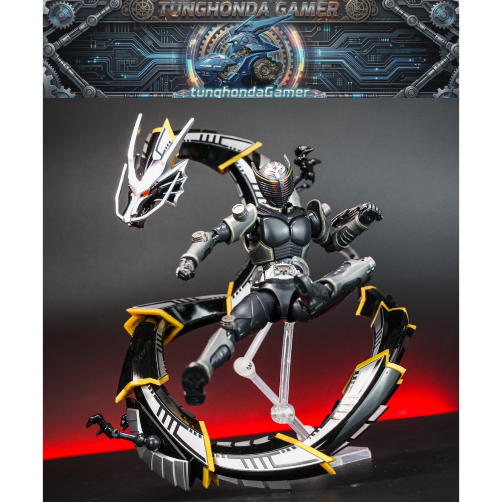 mô hình lắp ráp Figure-rise Standard Kamen Rider Ryuga kèm rồng Dragblacker kit tàu | tunghondaGamer
