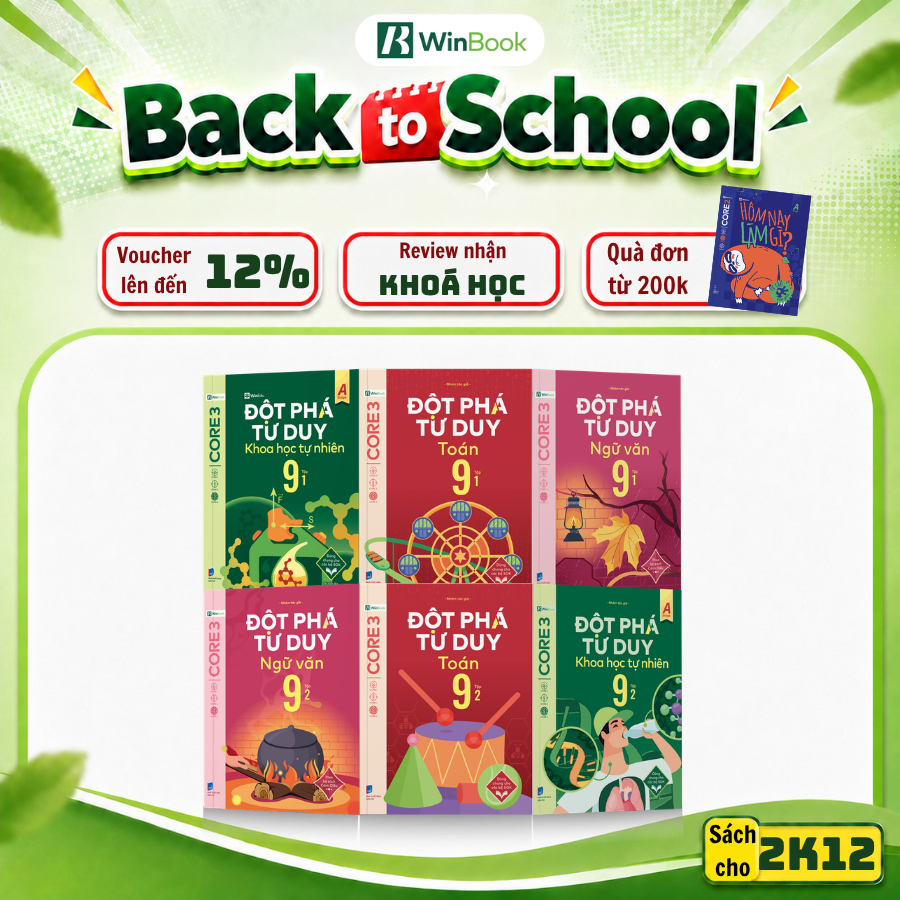 [Outlet S2] Sách - Đột phá tư duy Lớp 9 - Toán, Ngữ văn, Khoa học tự nhiên (Dùng cho cả 3 bộ SGK) | 
