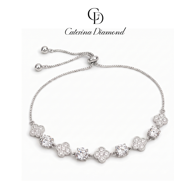 Vòng Tay Caterina Diamond Kim Cương Moissanite Clover Lumière DB048