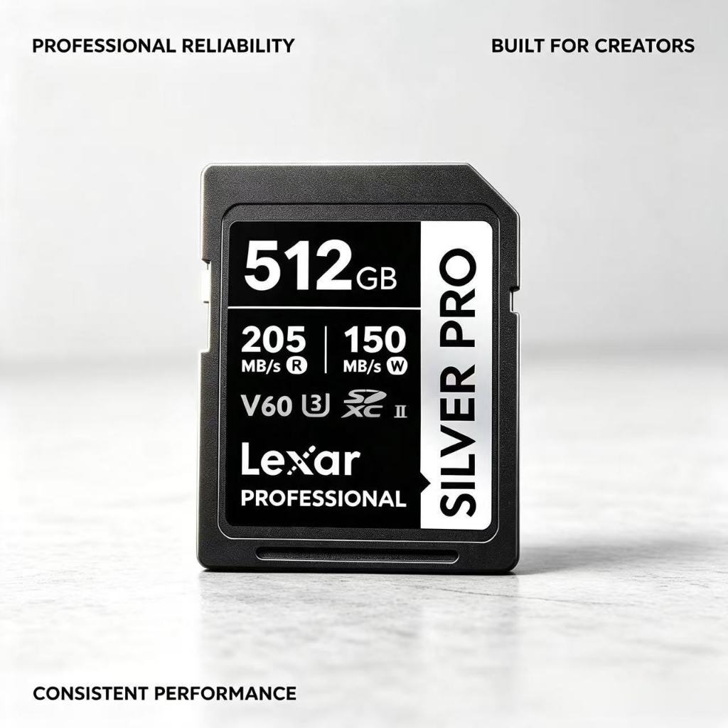 Original Thẻ Nhớ SD Máy Quay Lexar Professional Silver PRO Plus 16 32 64 128 GB 256 512 1TB Máy Ảnh 