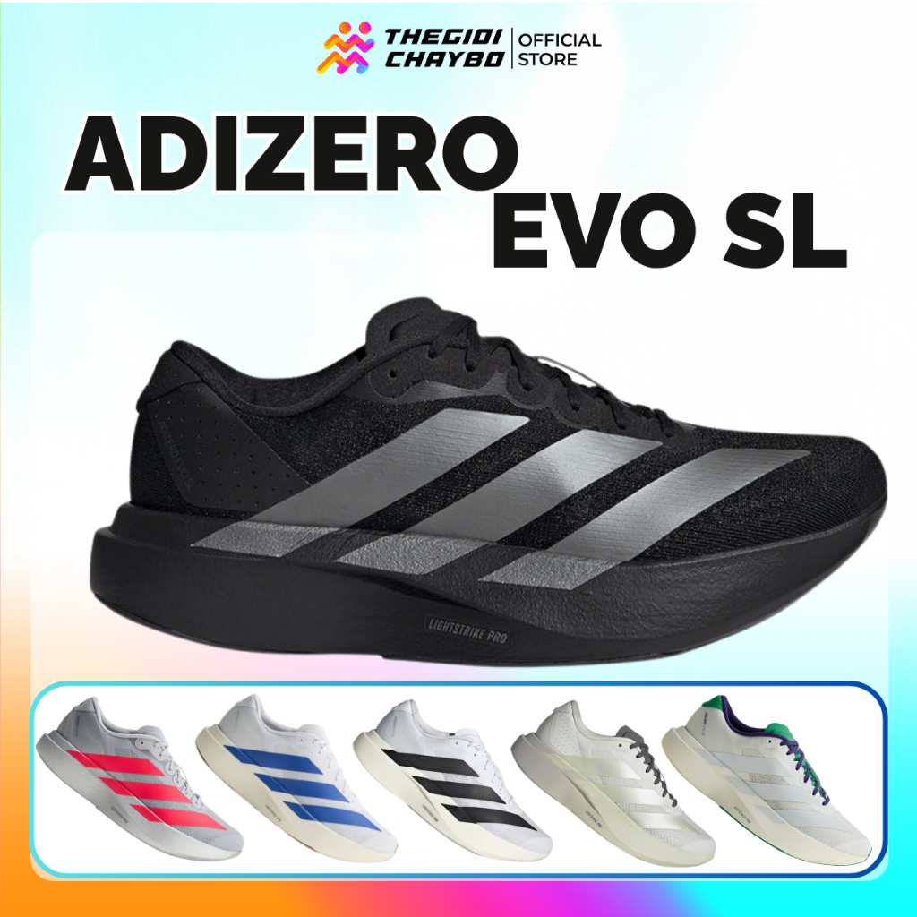 [Voucher 15%] Giày Chạy Bộ Nam Nữ Adidas Adizero Evo SL - Giày Thể Thao Nhẹ Độ Bền Cao Thoáng Khí